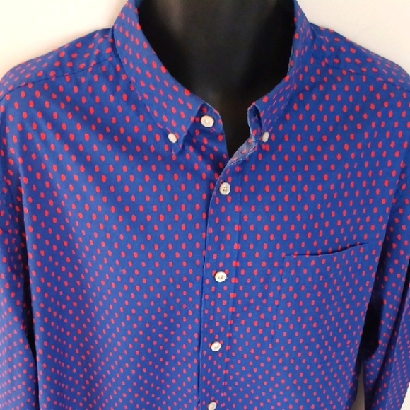 crown & ivy Other - Crown & Ivy Blue and Red Casual Button Down Shirt, XL